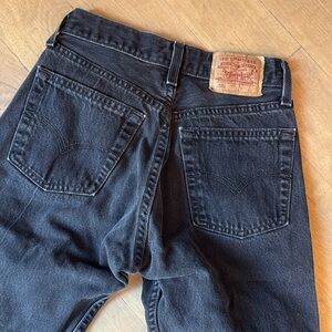 Levi's vintage 501 student fit washed black jeans